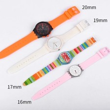 Colorful Jelly Silicone Strap for Swatch Watch 12 16 17 19 20mm Replacement Band