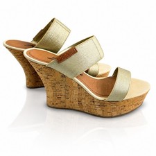 Replay Gold Wedge Sandals EU
