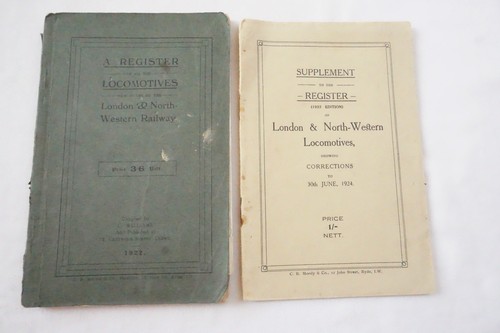 1922 register lnwr - 1922,