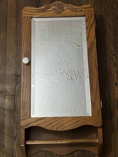 Antique oak bathroom medicine - bathroom,
