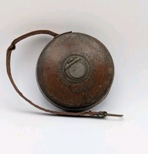 Chesterman of Sheffield Vintage Leather Bound Tape Measure 50ft