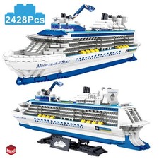 2428Pcs Cruise Liner Ship Sailing Boat Mini Model Building Blocks Creative