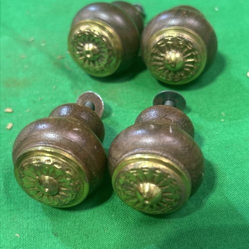 Four wood furniture knobs - wood,