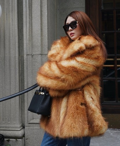 Luxury fox fur jacket women - fox,