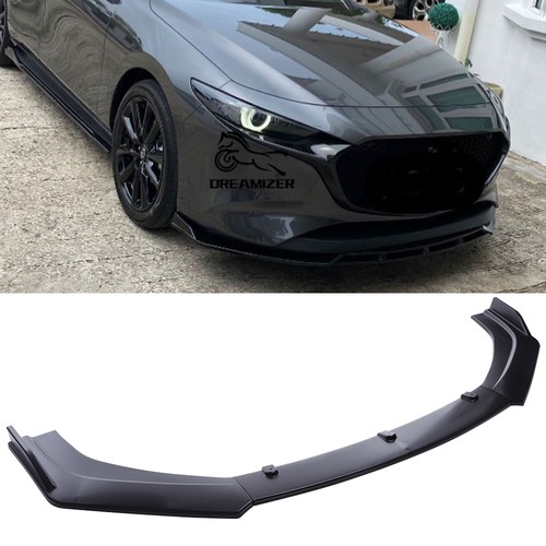 Black front bumper lip spoiler - front,