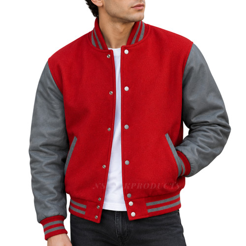 Men varsity bomber letterman - bomber,