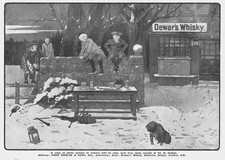 DEWAR'S WHISKY Snowy Scene -