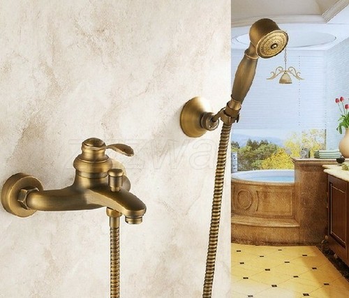 Antique brass bath - brass, shower