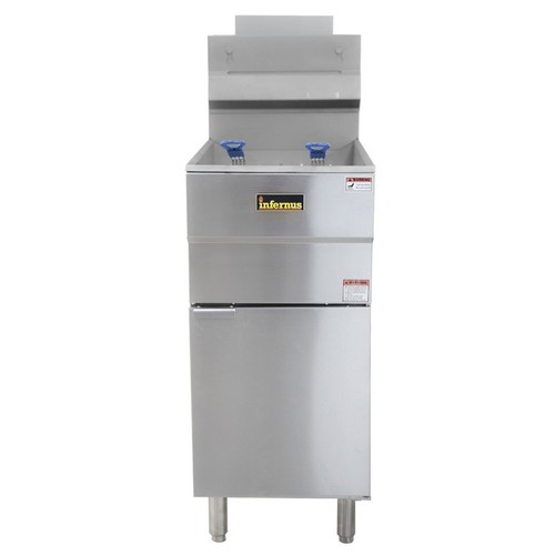 Freestanding gas fryer double - gas,