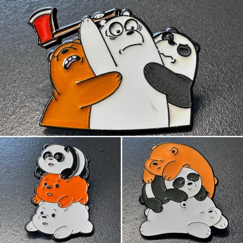 Bare bears enamel pin - x,