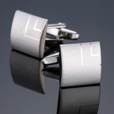 Men silver cufflinks - men's,