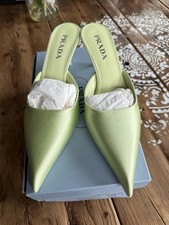 PRADA Green Raso Pointed Toe