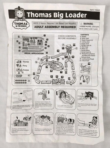 2001 tomy thomas big loader - 2001,