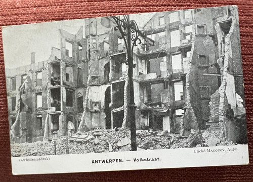 Antique postcard ww1 antwerp - postcard,