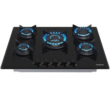 AREBOS gas hob 5 burners glass