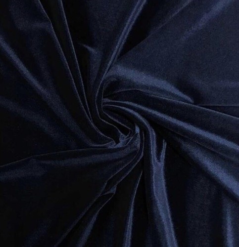 Navy stretch velvet fabric - stretch,