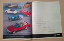 SAAB 900 Turbo 16S Convertible Original UK Press Advert 1989