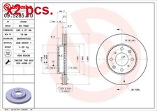 X2 PCS FRONT BRAKE DISC ROTOS X2 PCS SET 09.5285.11 BREMBO I