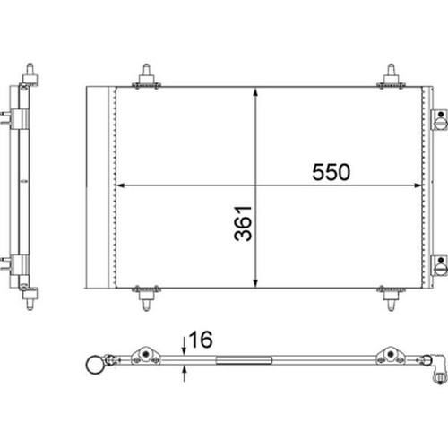 Mahle condenser for peugeot - mahle,