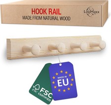 LouMaxx Wooden Hook Rack with