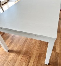 Ikea Bjursta White Extending Dinning Table