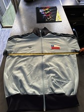 Retro Adidas Originals Chile Flag National Track Top Jacket Blue Large Zipper
