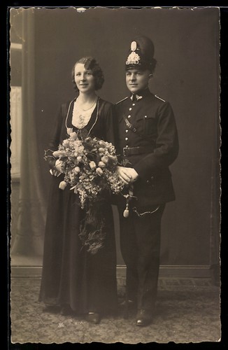 Postcard policeman uniform - postcard,