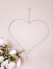 Shabby Chic White Heart Shaped