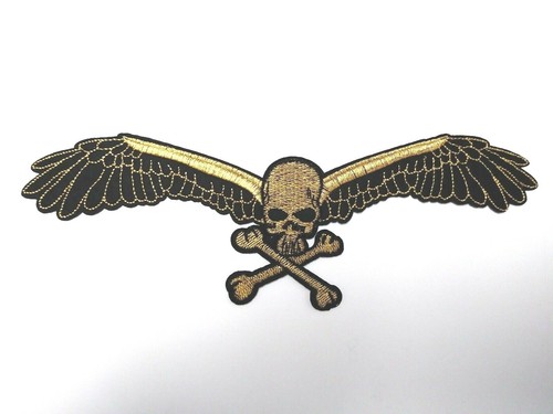 Golden eagle wing skull - golden,