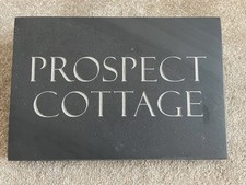 Engraved Welsh Slate House Sign with hidden fixings 