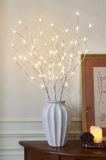 Twig lights white birch - white,
