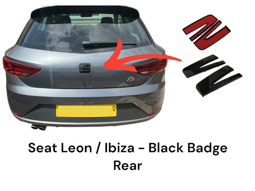 Leon ibiza rear - badge, gloss