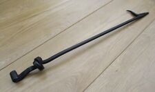 Blacksmith Wrought Iron Artistic Knotted Forged Fire Poker With log Rolling Spur
