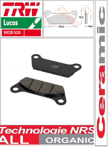Set rear brake - 2, trw