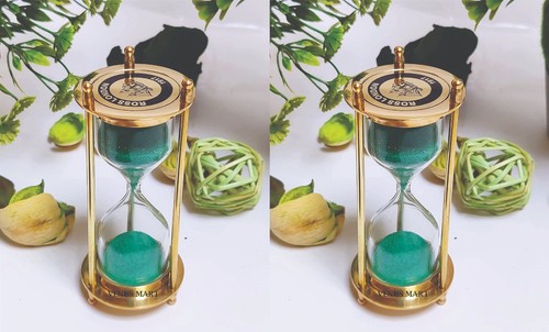 Brass sand timer hourglass - sand,