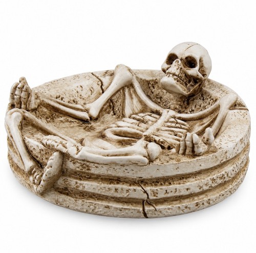 Skeleton ashtray resin skull - skeleton,