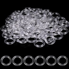 13mm Clear Plastic Roman Blind Curtain Rings 10 20 50 100 250 1000 Sewing Loop