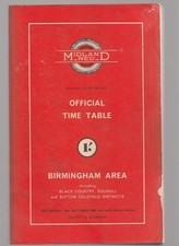 MIDLAND RED BUS TIMETABLE BOOK