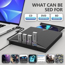 External Blu ray Drive USB 3.0 Type-C 3D Blu RAL Drive,DVD/BD Player Read/Write