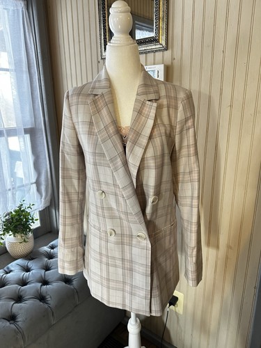 Womens plaid blazer double - plaid,