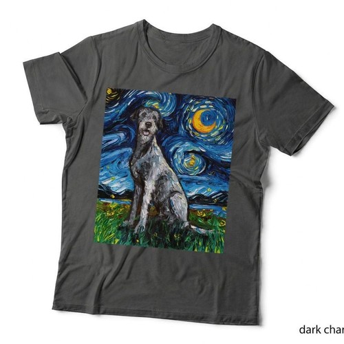 Irish wolfhound starry night - wolfhound,