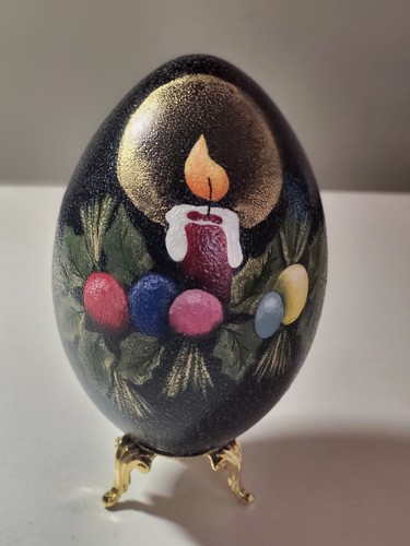 Hand painted emu egg - hand,