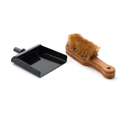 Dolls house dustpan and brush - dolls,