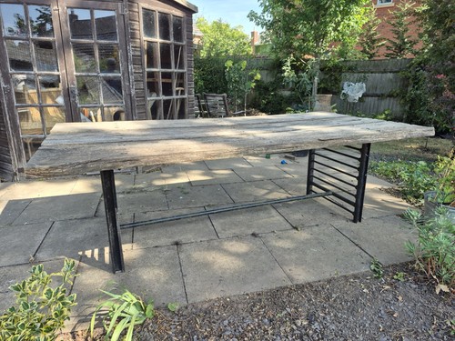 Handmade oak garden table - garden, &