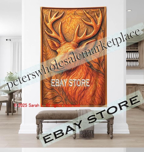 Stag fabric art - art, power
