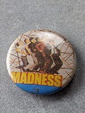 Vintage 80s madness pin - vintage, badge