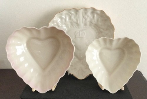 Belleek heart shaped dish - belleek,
