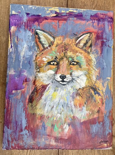 Fox oil painting original - oil,