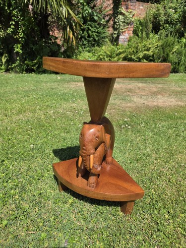 Wooden carved elephant - wooden,