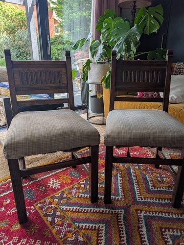 Pair antique oak - antique, dining